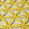 Flower of Life (Line Pattern) Yellow With Gold Trim