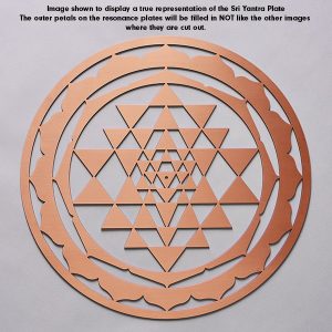 Sri Yantra Copper Plate to show the true reresentation of the design of the Sri Yantra resonance plate