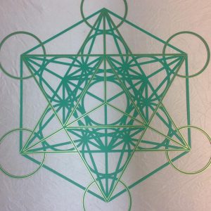 Personalised colour Green Metatron Cube