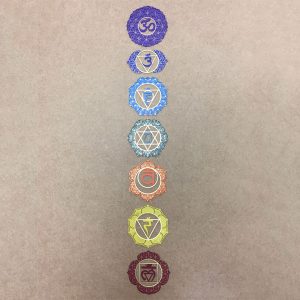 The whole seven chakra steel plates together created to use as a tool for meditation, healing and self development and growth