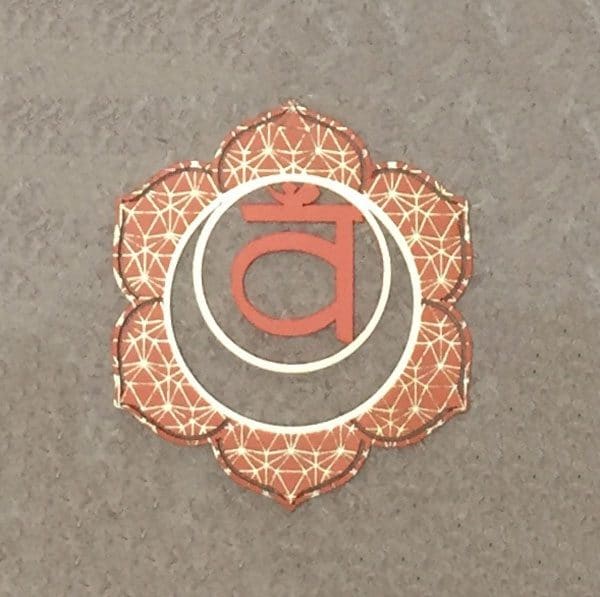 Sacral Steel Chakra Plate as part of a seven set, a tool to be used in meditation and healing